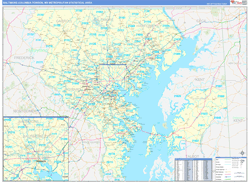 Baltimore-Columbia-Towson Basic Wall Map